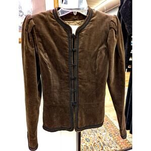 Vintage Ellen Tracy Brown Velvet Jacket